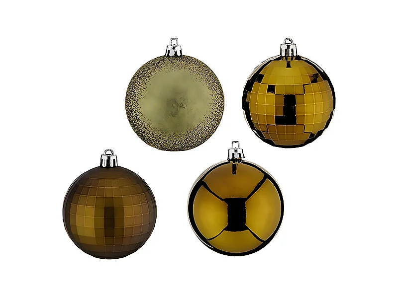 Boules de Noël Vert Ø 7 cm PVC