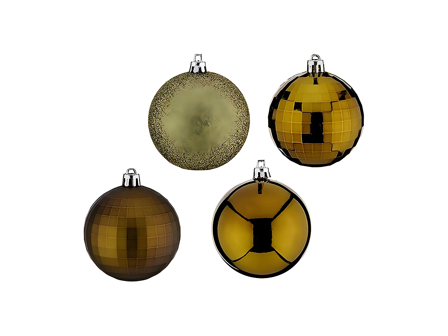 Boules de Noël Vert Ø 7 cm PVC