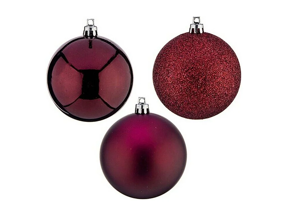 Lot de boules de Noël Violet Plastique Ø 7 cm (24 Unités)