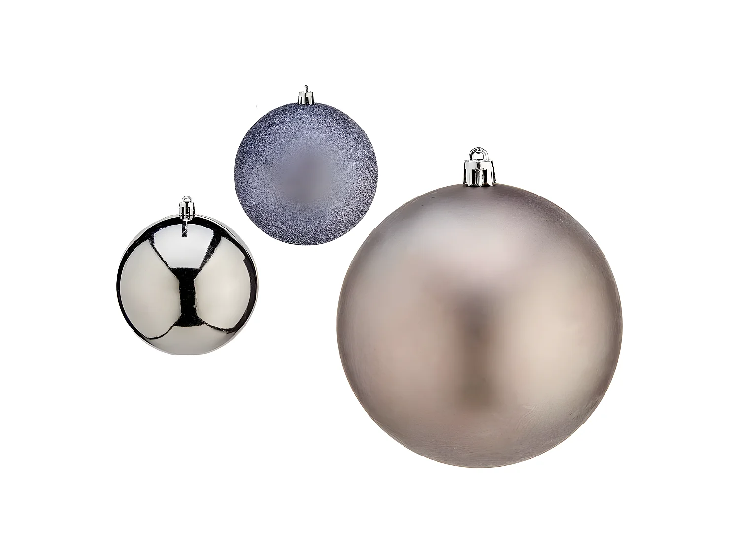 Boules de Noël Ø 10 cm Argenté Plastique 10 x 11 x 10 cm