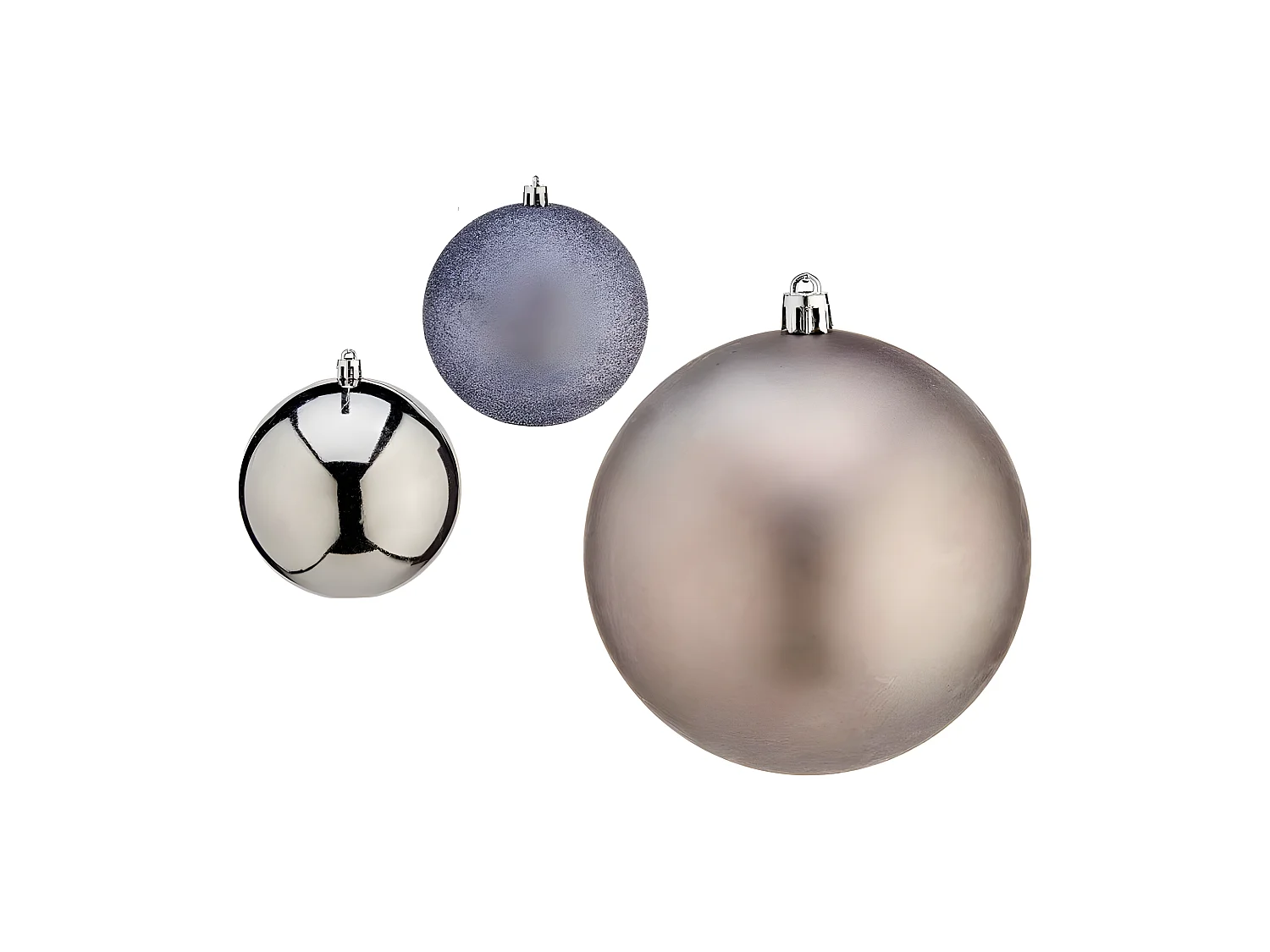 Boules de Noël Ø 10 cm Argenté Plastique 10 x 11 x 10 cm