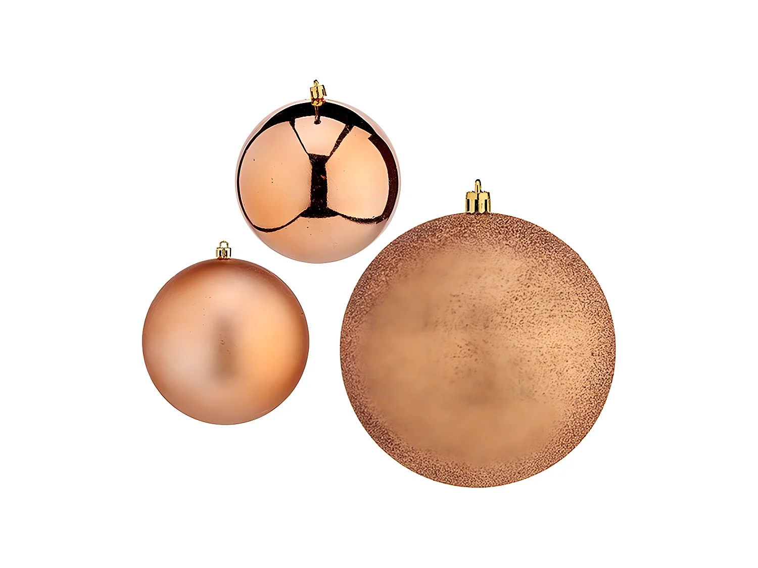 Boules de Noël Ø 10 cm Cuivre Plastique 10 x 10 x 60 cm