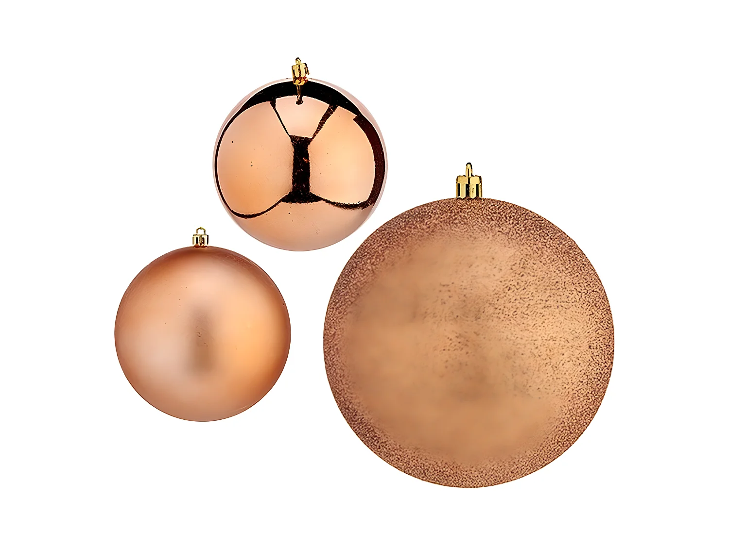 Boules de Noël Ø 10 cm Cuivre Plastique 10 x 10 x 60 cm