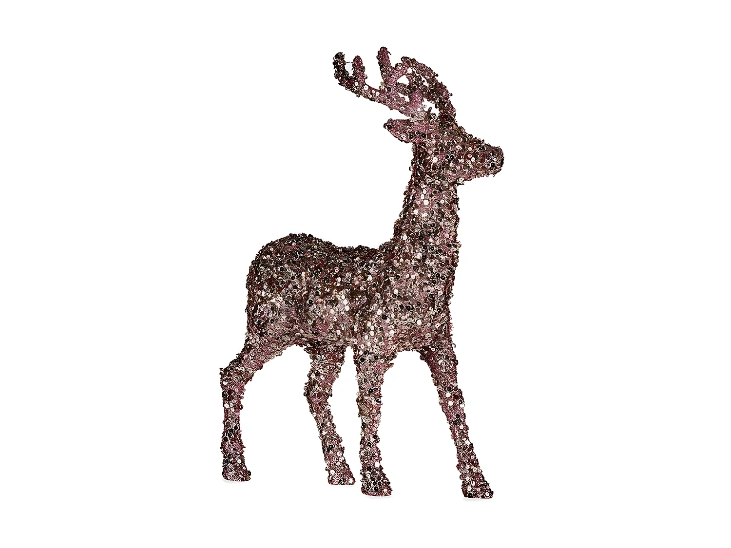 Décoration Moyen Renne 15 x 45 x 30 cm Rose Doré Plastique