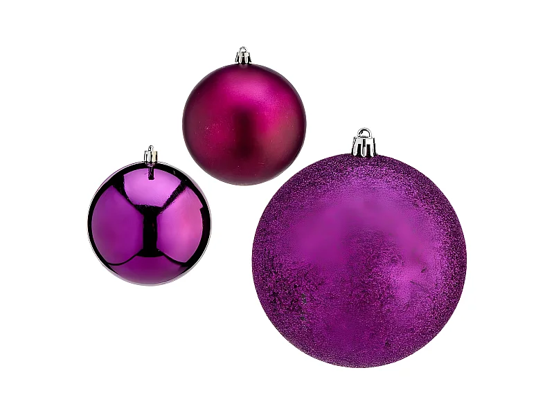 Boules de Noël Ø 10 cm Violet Plastique 10 x 13 x 10 cm