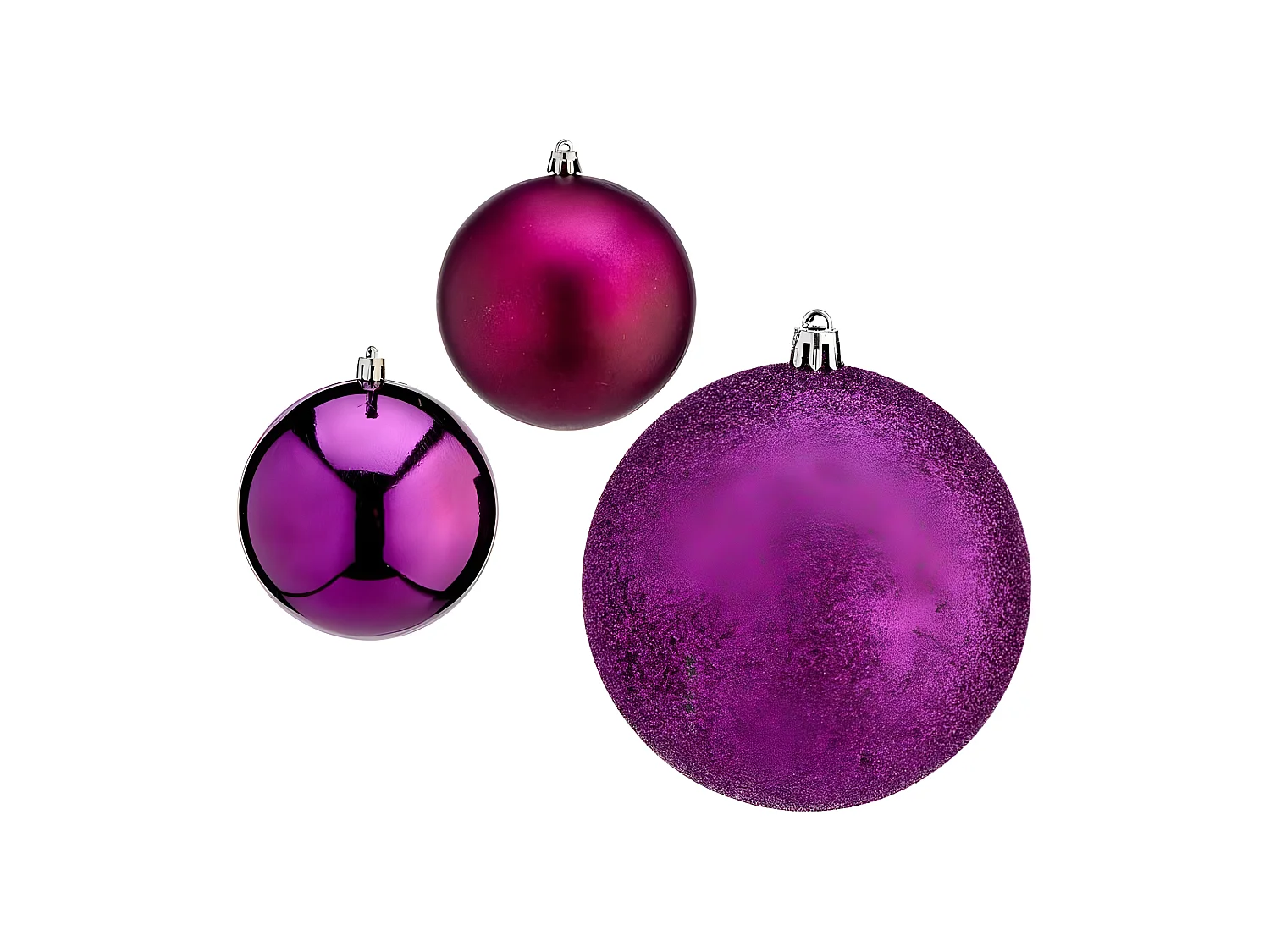 Boules de Noël Ø 10 cm Violet Plastique 10 x 13 x 10 cm