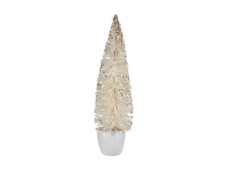 Sapin de Noël Grand 10 x 38 x 10 cm Blanc Plastique