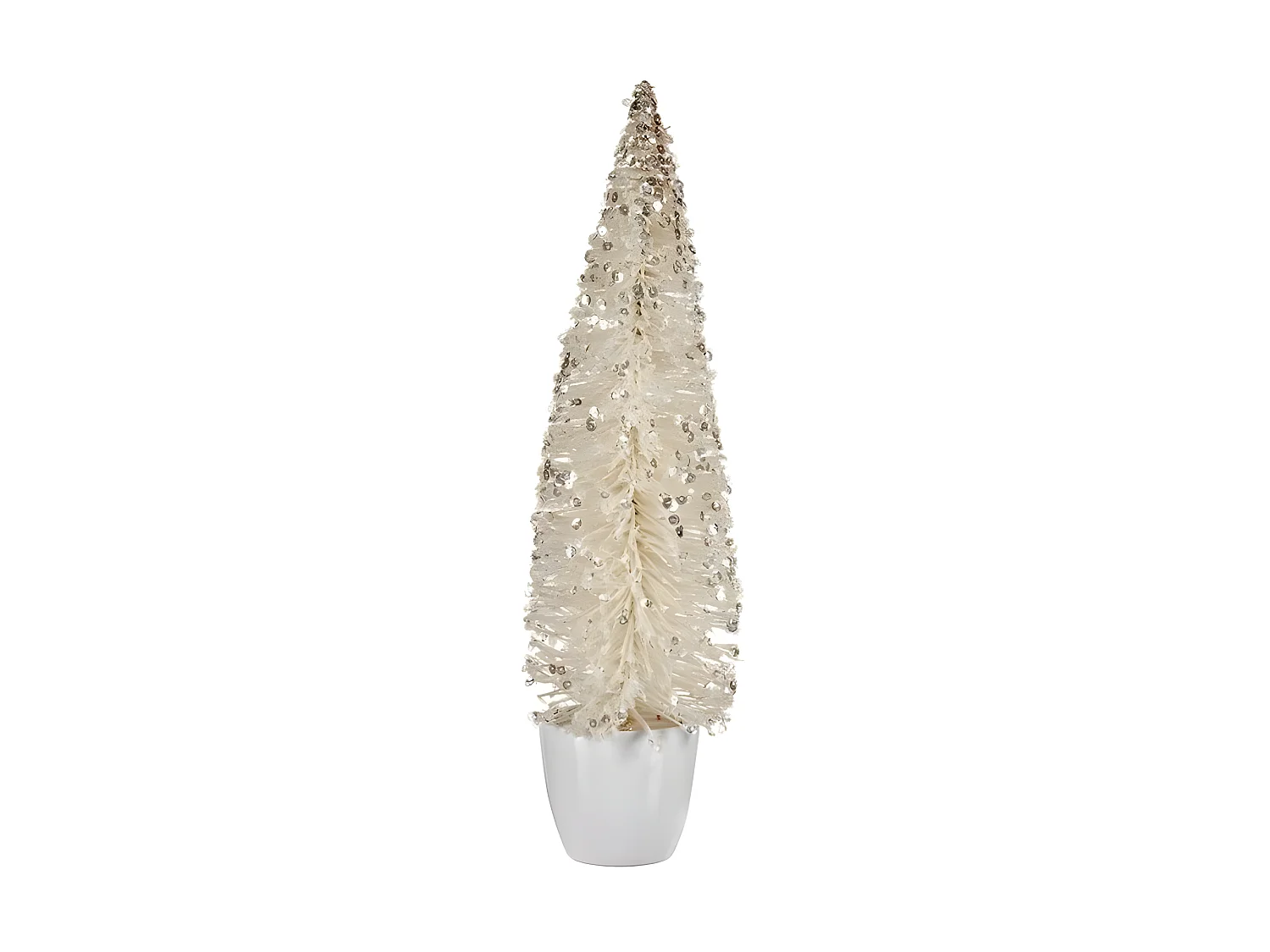 Sapin de Noël Grand 10 x 38 x 10 cm Blanc Plastique