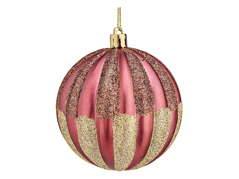 Boules de Noël 6 Unités Rose Plastique