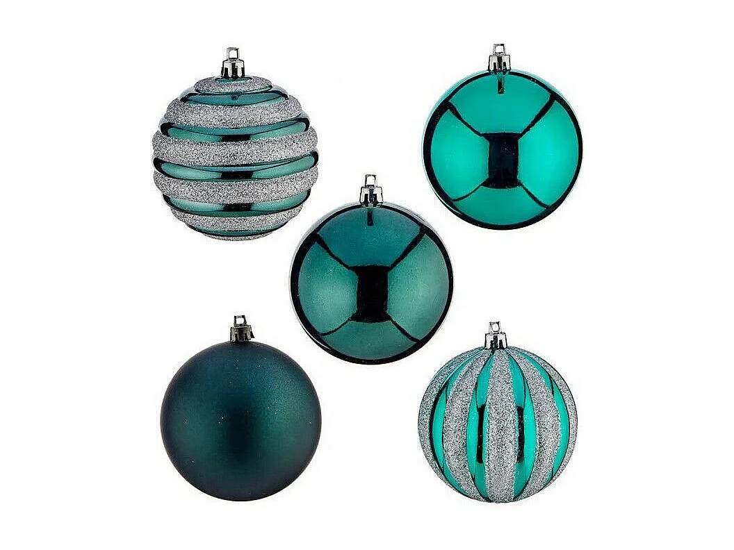 Set di palline di Natale Blu in PVC 8 x 9 x 8 cm (4 pezzi)