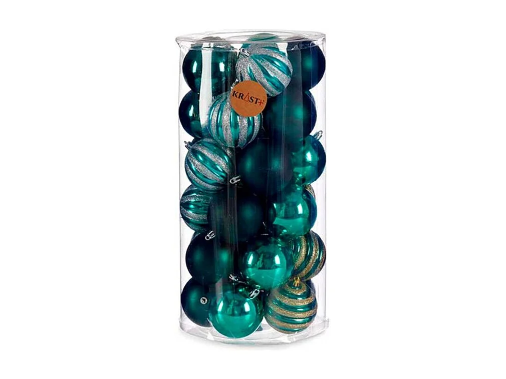 Set di palline di Natale Blu in PVC 8 x 9 x 8 cm (4 pezzi)