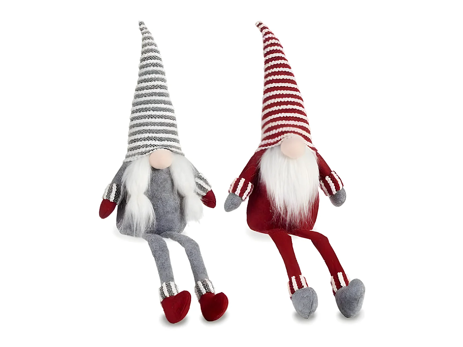 Figurine Décorative Gnome Rouge Gris 25 x 36 x 30 cm