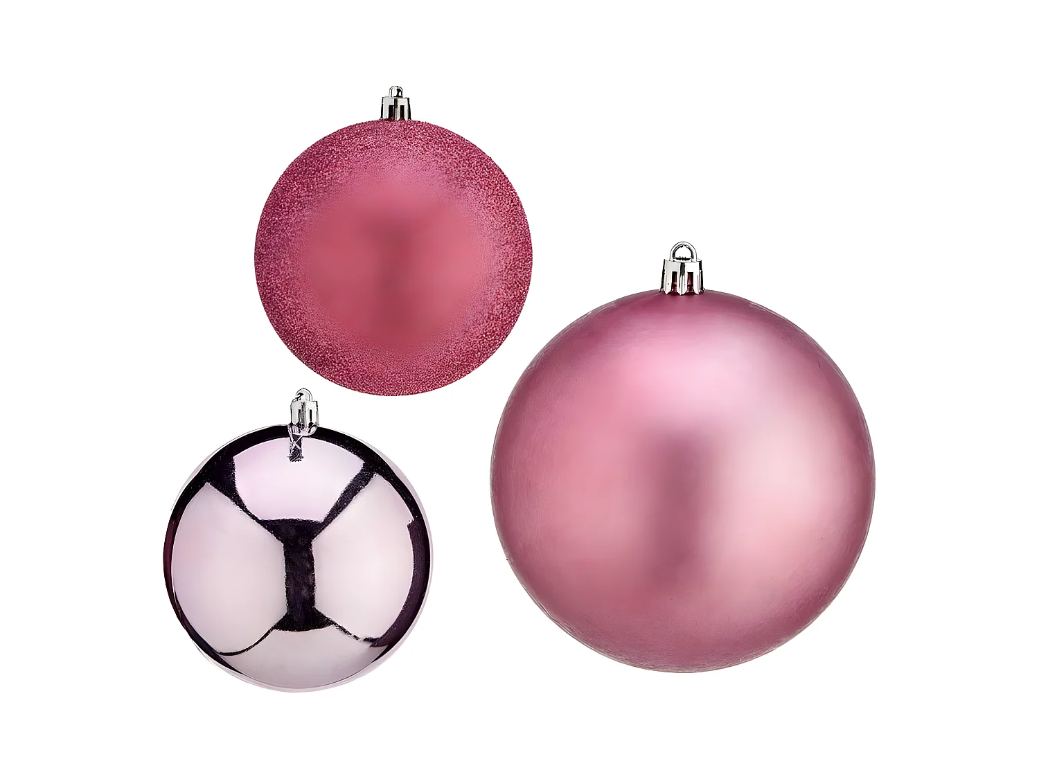 Boules de Noël Ø 10 cm Rose Plastique 10 x 11 x 10 cm