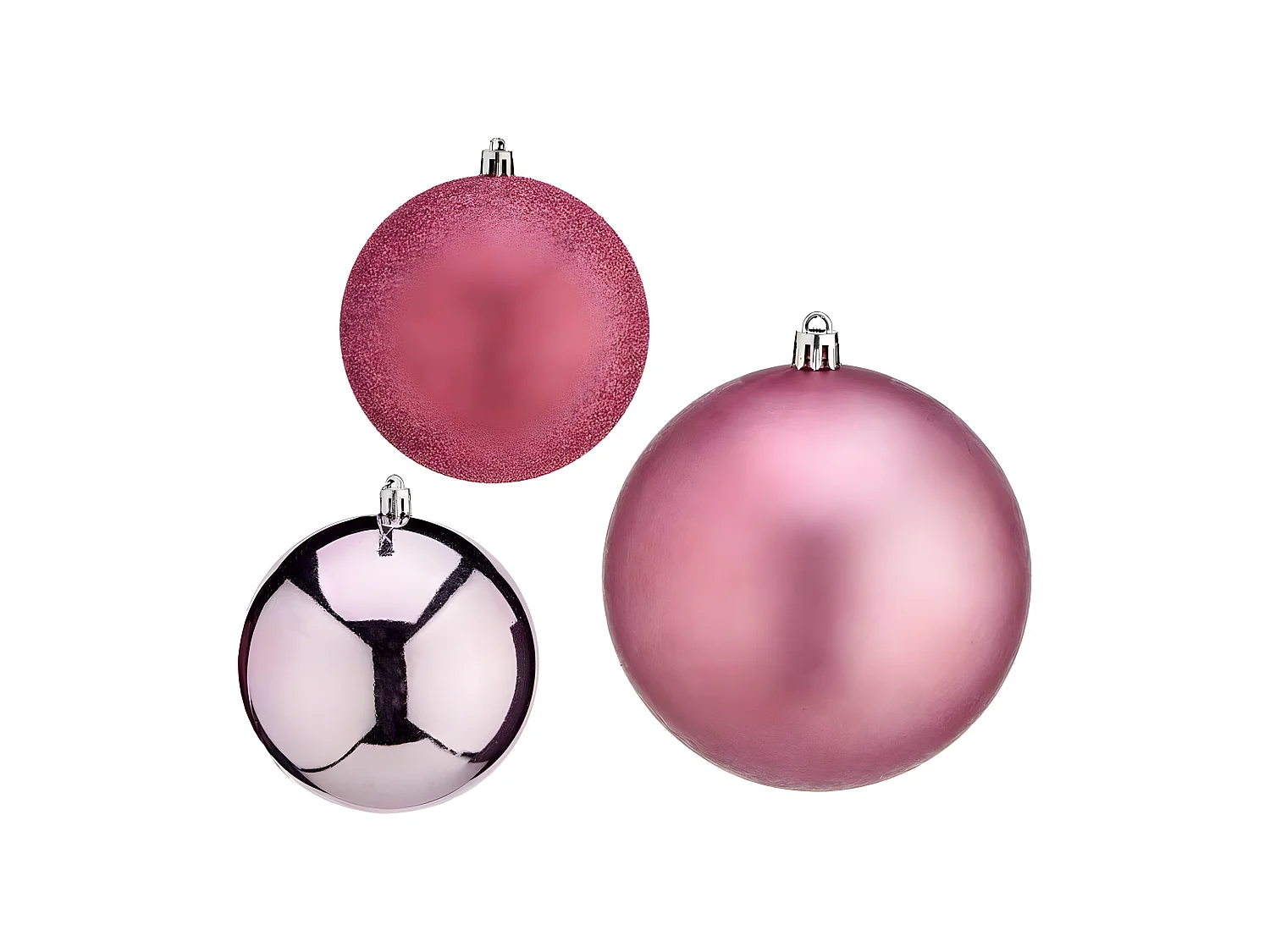 Boules de Noël Ø 10 cm Rose Plastique 10 x 11 x 10 cm