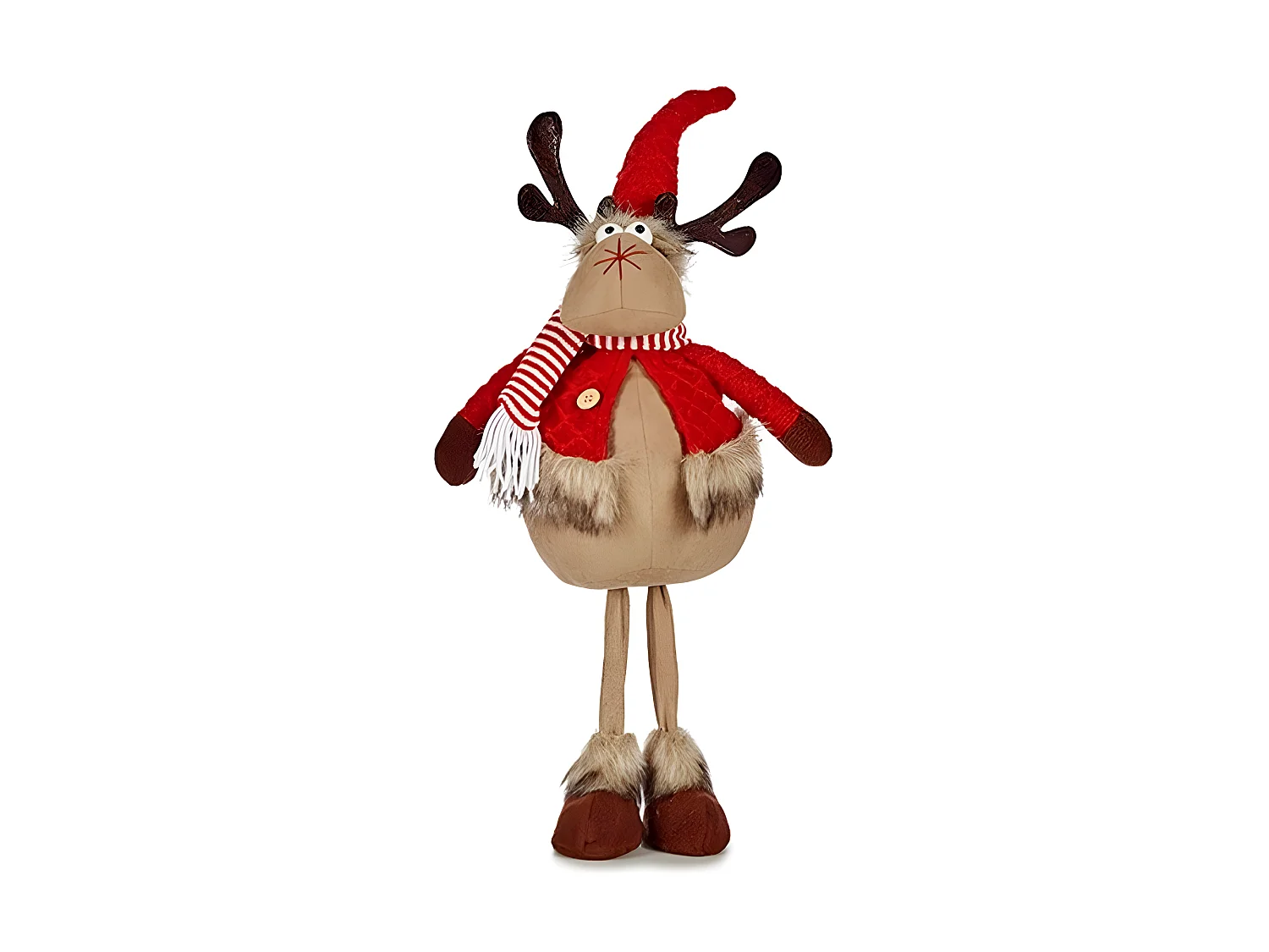 Renne de Noël Rouge Marron Polyester (24 x 63 x 27 cm)