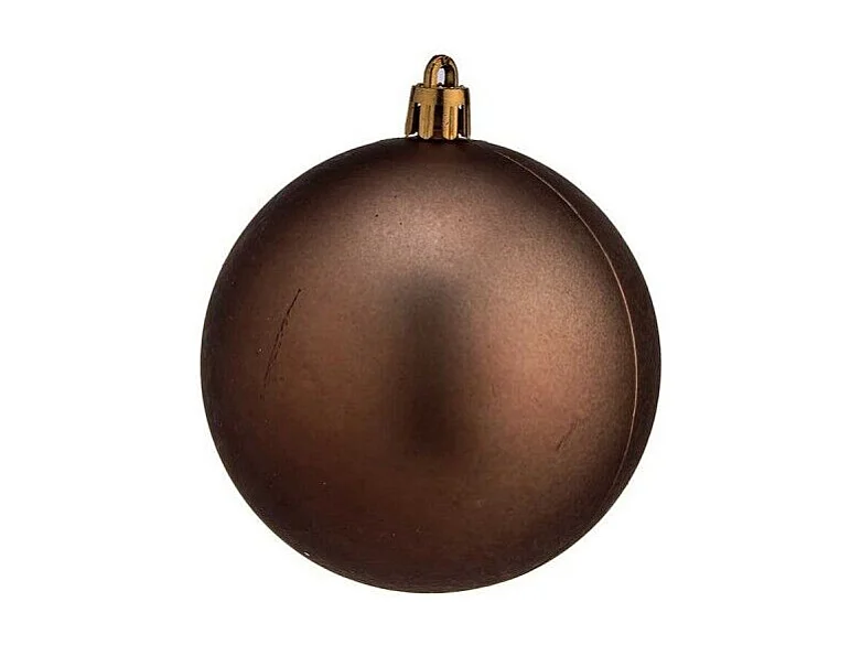 Lot de boules de Noël Marron Plastique Ø 8 cm 8 x 8 x 47 cm (24 Unités)