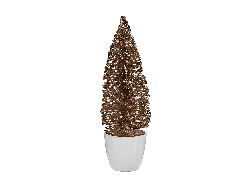 Sapin de Noël Petit Doré Bronze Plastique 9 x 28 x 9 cm