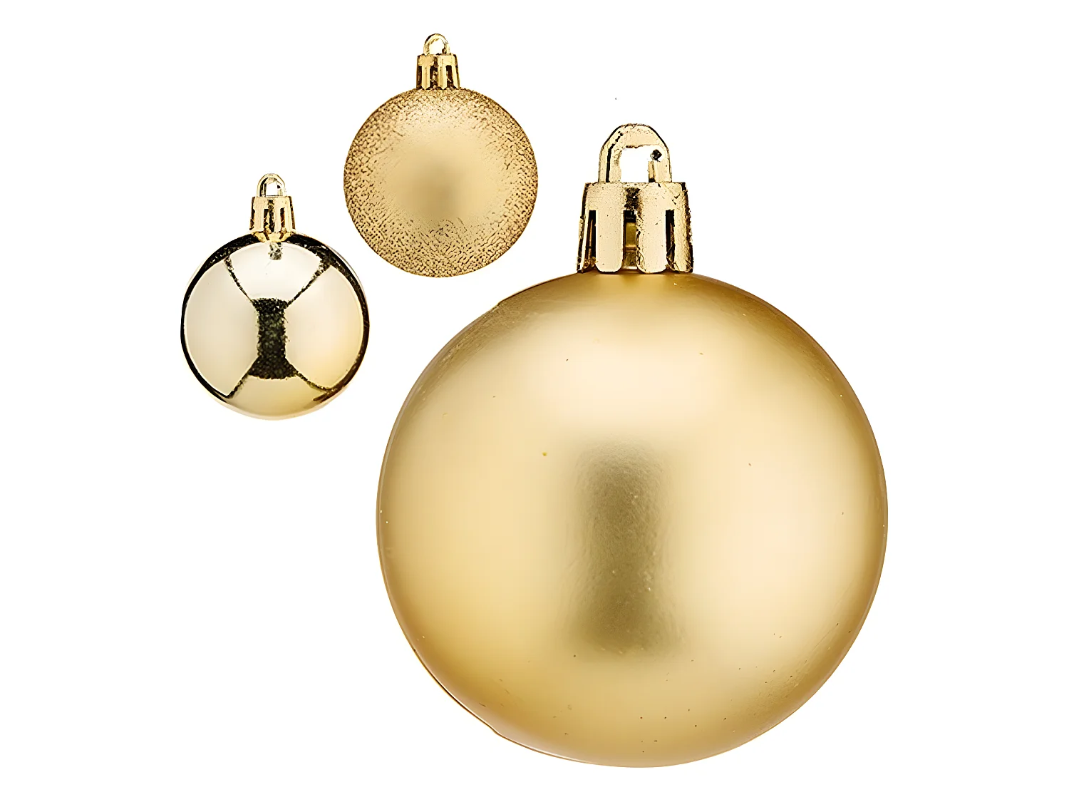 Boules de Noël Ø 5 cm 24 Unités Doré Plastique