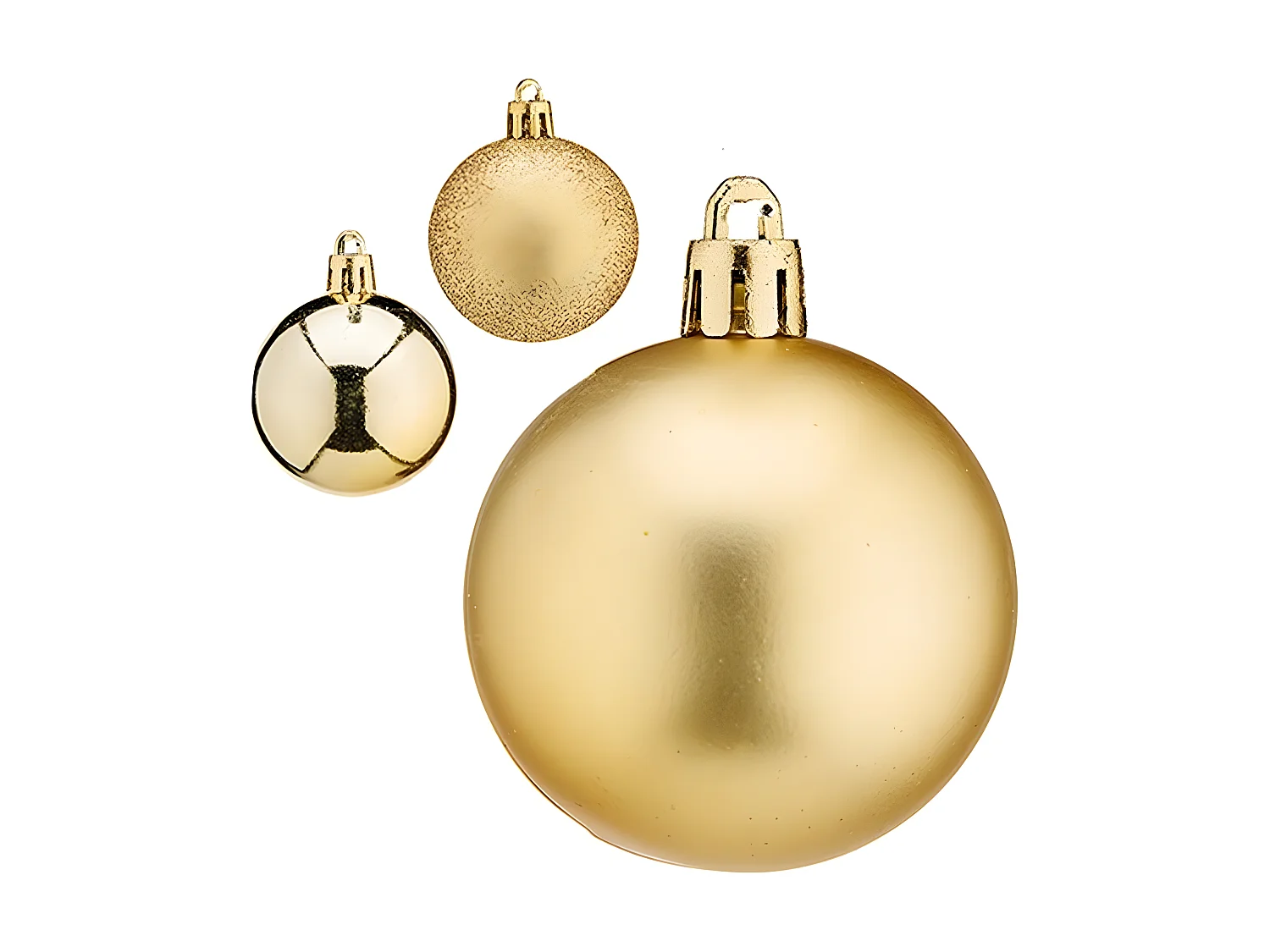 Boules de Noël Ø 5 cm 24 Unités Doré Plastique