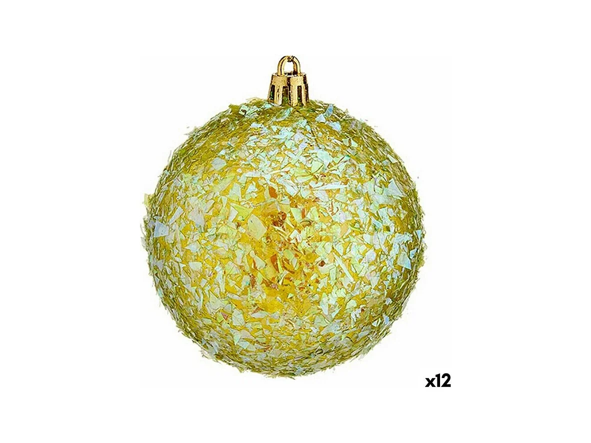 Set di palline di Natale in plastica verde 8 x 9 x 8 cm (12 pezzi)