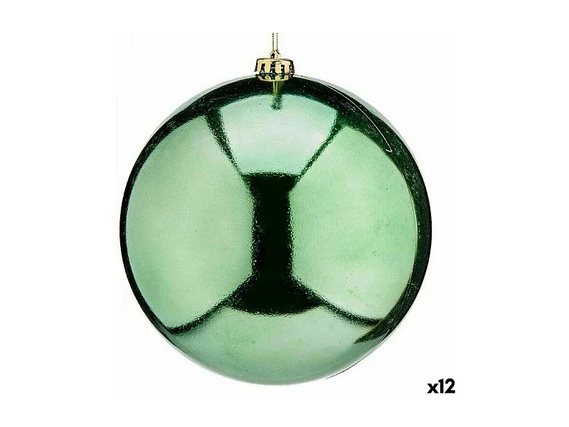 Boule de Noël Vert Plastique 20 x 20 x 20 cm (12 Unités)