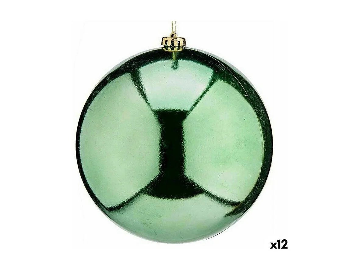 Boule de Noël Vert Plastique 20 x 20 x 20 cm (12 Unités)