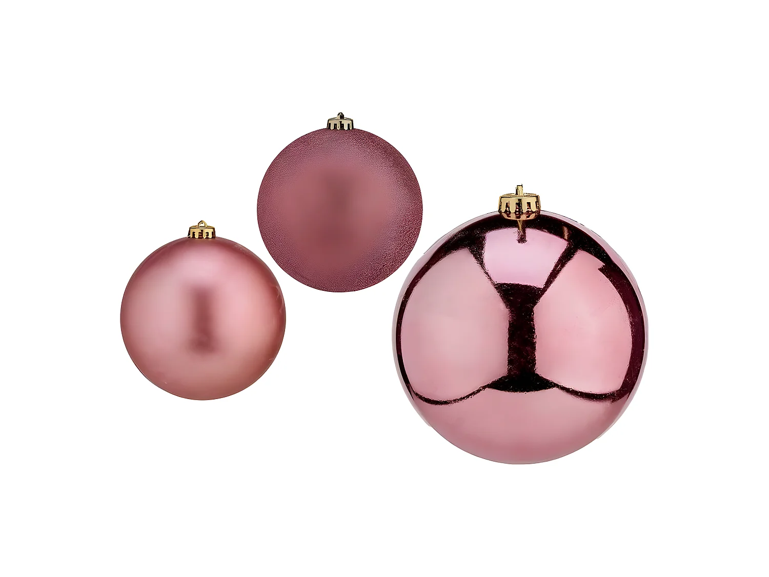 Boules de Noël Ø 10 cm 10 x 20 x 30 cm Rose PVC
