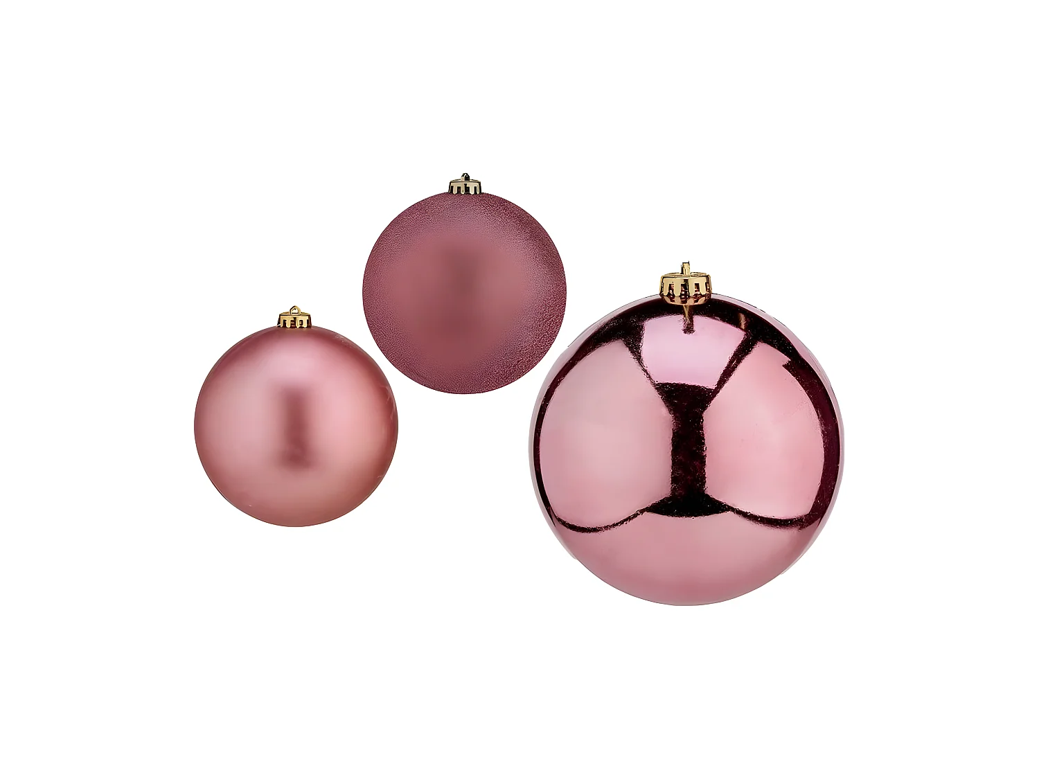 Boules de Noël Ø 10 cm 10 x 20 x 30 cm Rose PVC