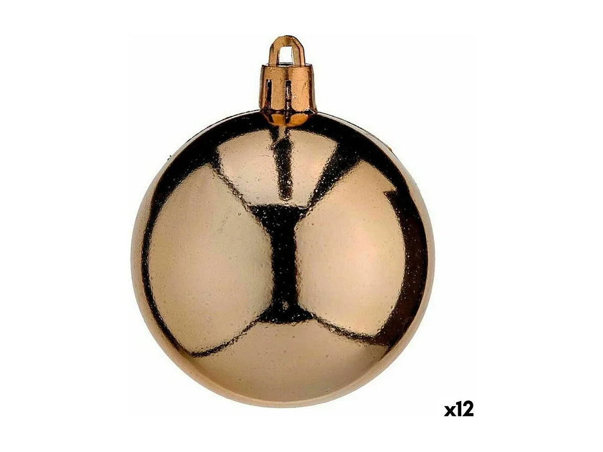 Set di palline di Natale in plastica color rame 6 x 7 x 6 cm (12 pezzi)