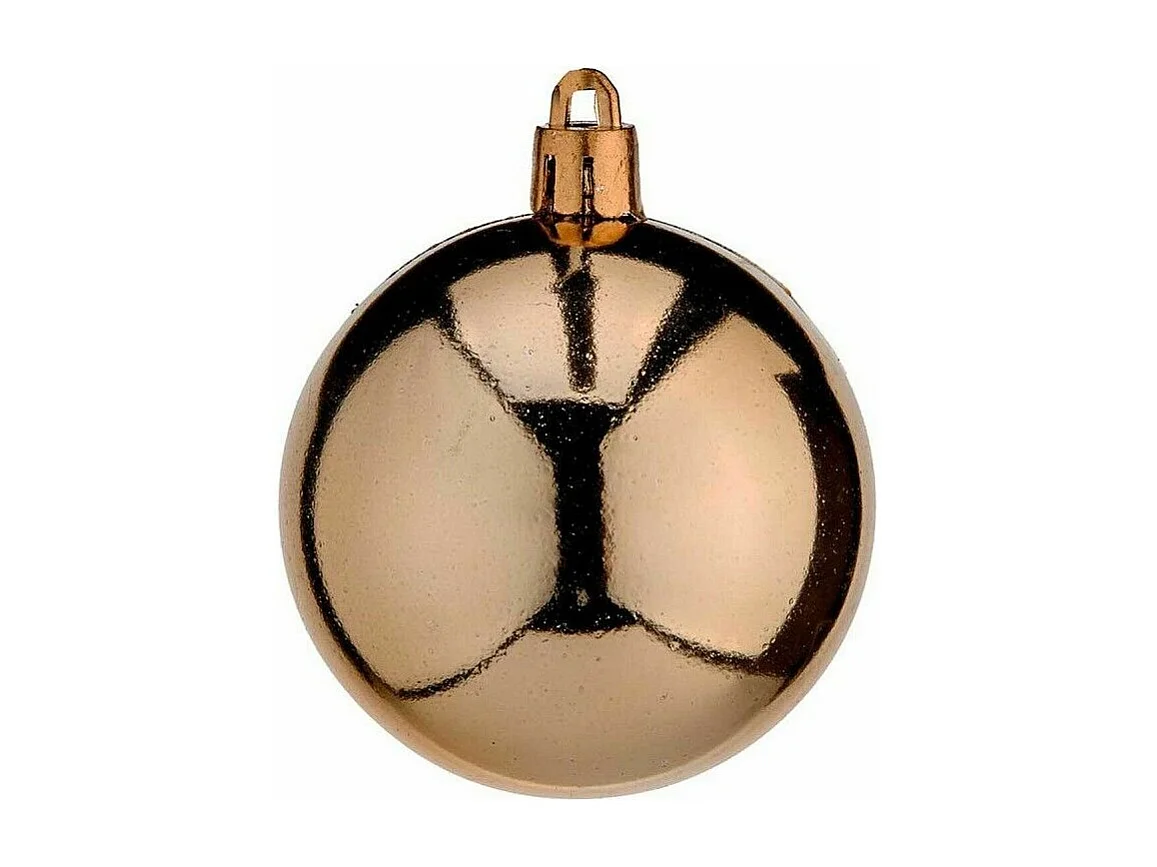 Set di palline di Natale in plastica color rame 6 x 7 x 6 cm (12 pezzi)