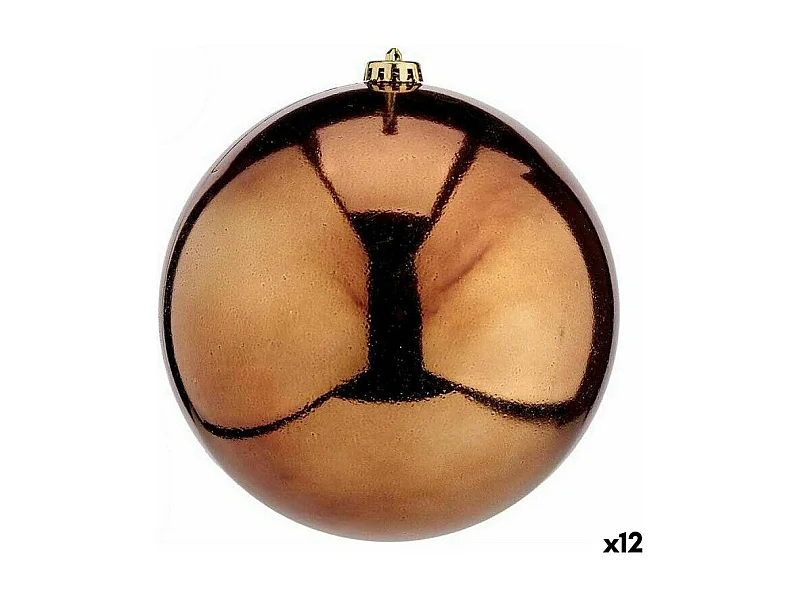Boule de Noël Marron Plastique 20 x 20 x 20 cm (12 Unités)