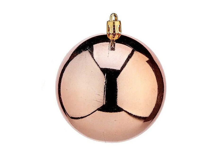 Lot de boules de Noël Cuivre Plastique 8 x 9 x 8 cm (24 Unités)