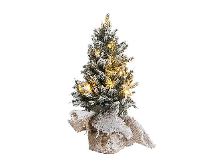 Albero di Natale decorativo a led in plastica verde 18x17.5x29.5 cm