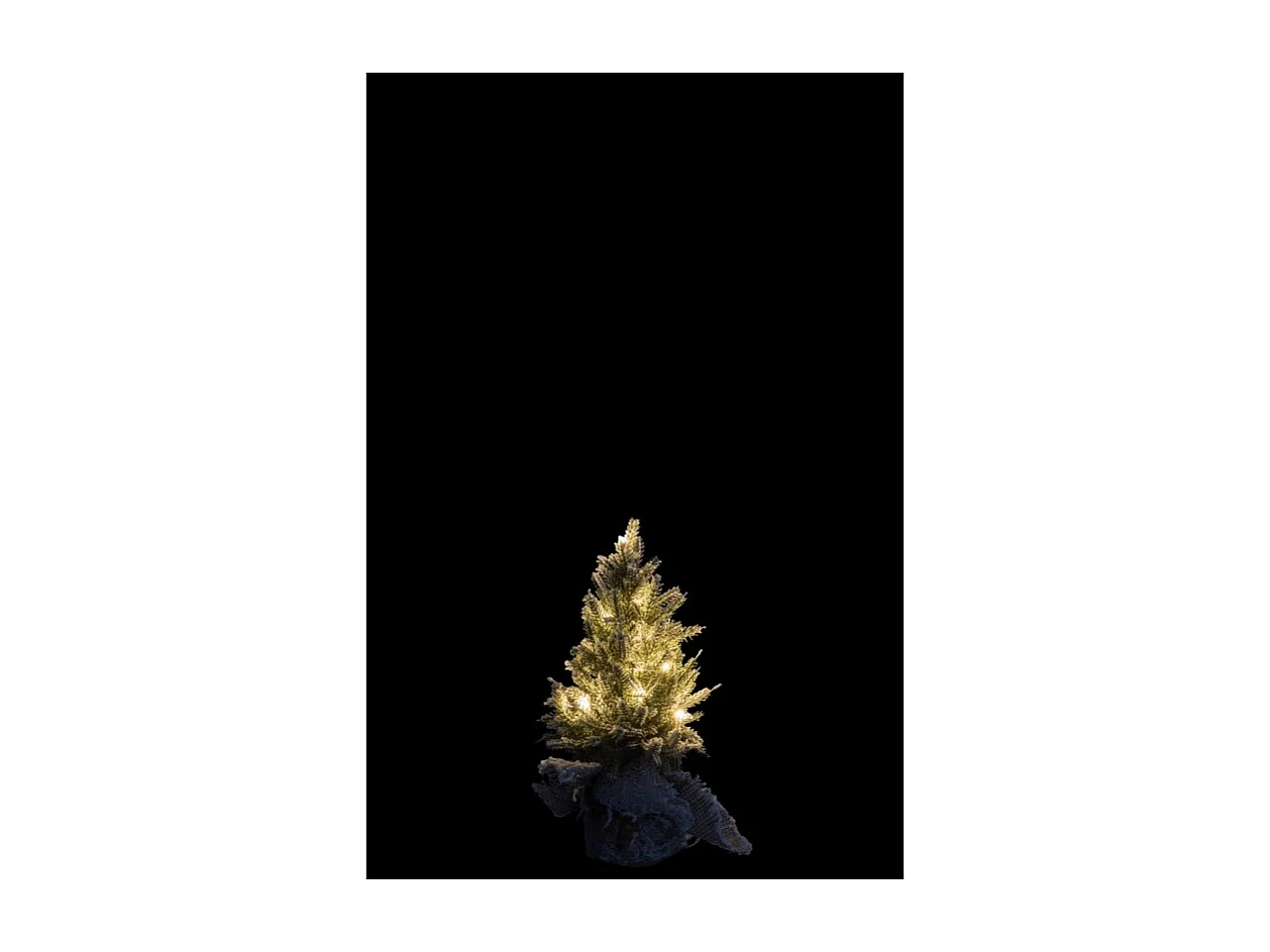 Albero di Natale decorativo a led in plastica verde 18x17.5x29.5 cm