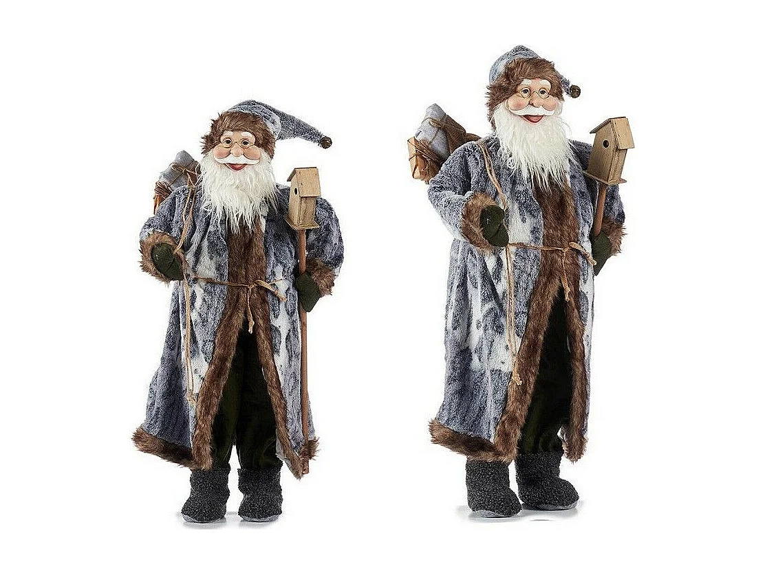 Père Noël 36 x 93 x 37 cm Gris Bois Marron Vert Plastique