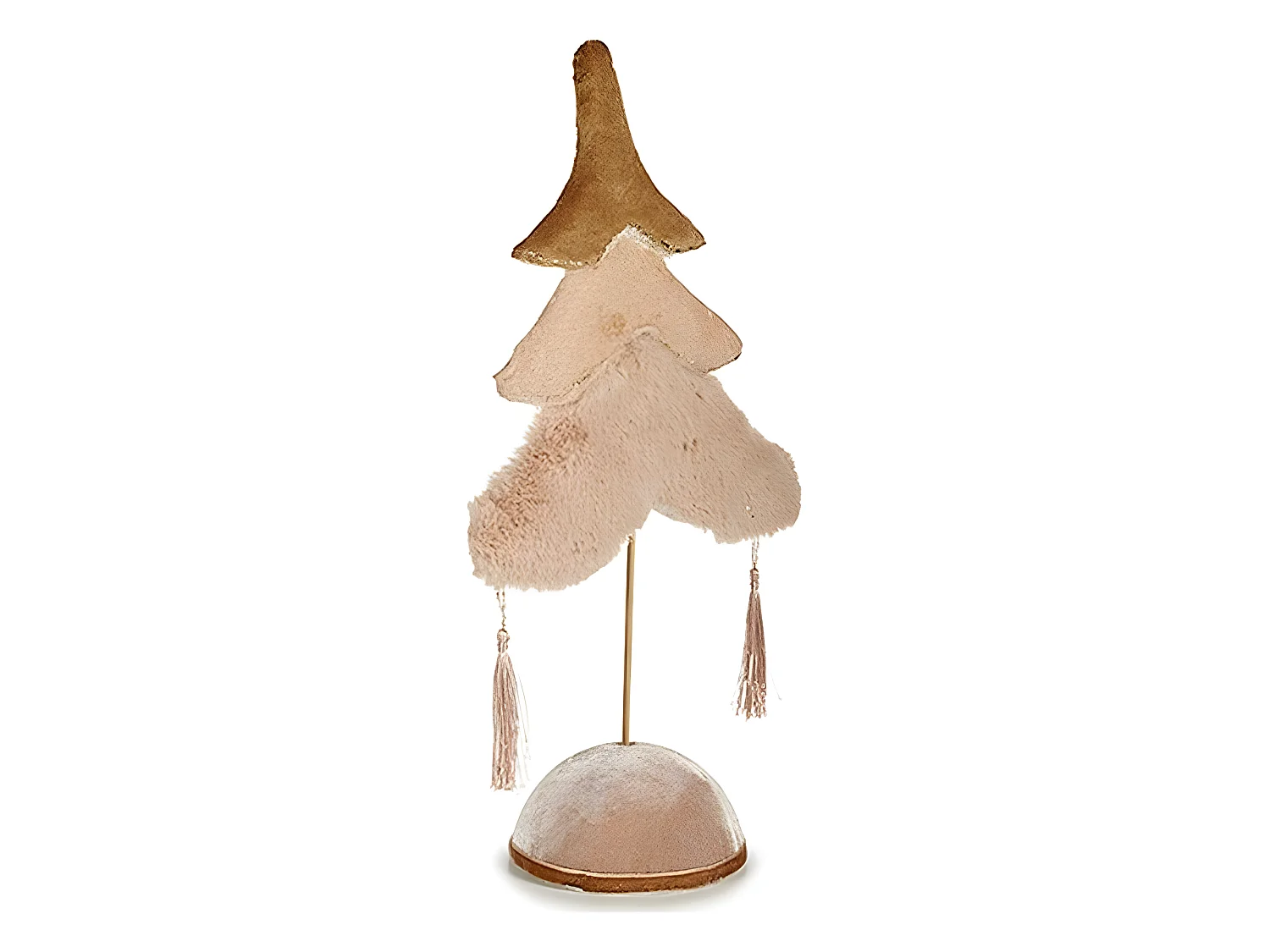 Sapin de Noël Polaire 12 x 43 x 22 cm Beige Doré Bois