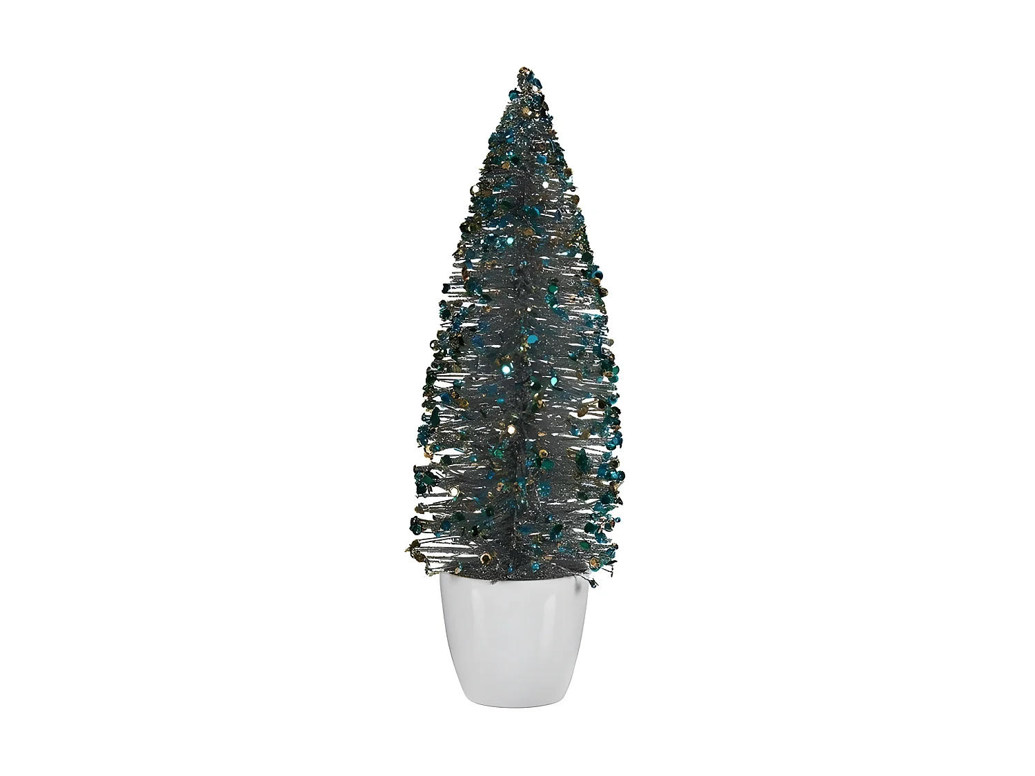 Sapin de Noël Moyen 10 x 33 x 10 cm Bleu Doré Plastique