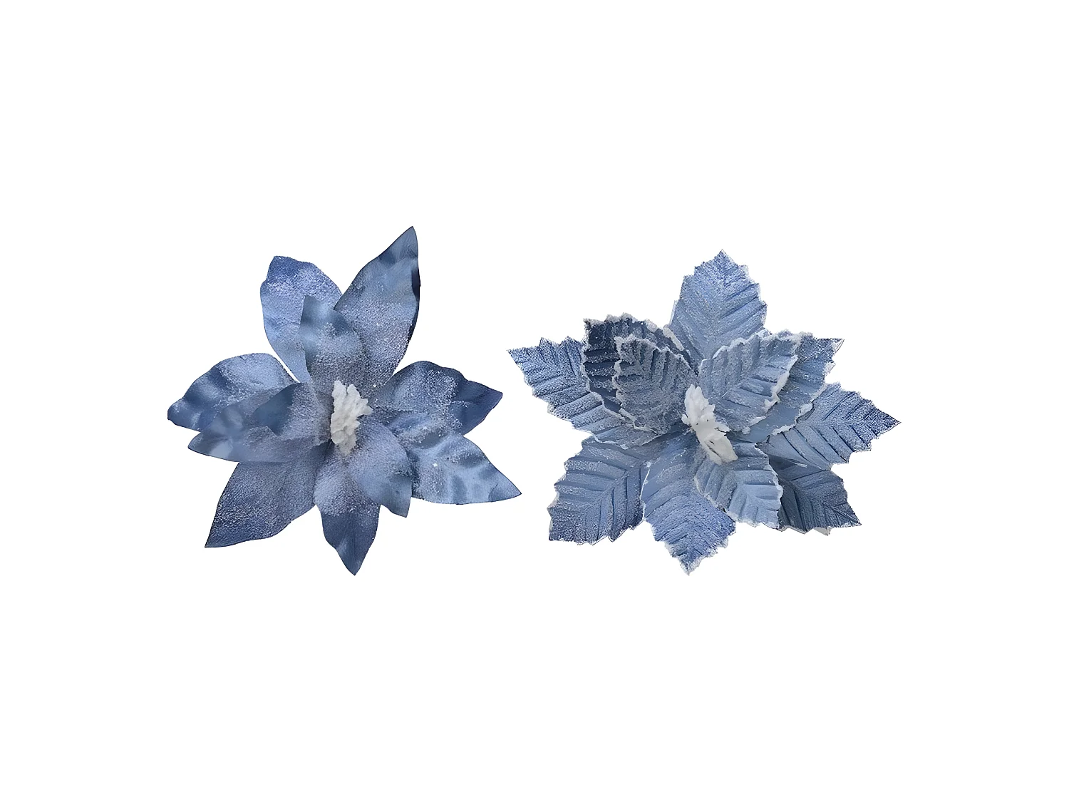 Fleur décorative Bleu Noël Ø 34 x 6 cm