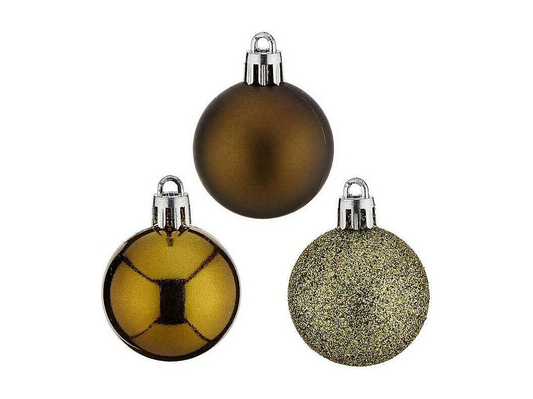 Lot de boules de Noël 4 x 5 x 4 cm Vert Plastique (12 Unités)