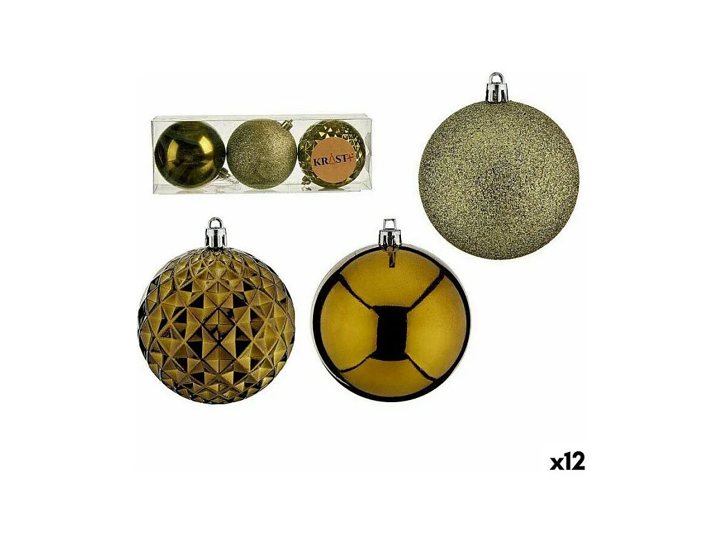 Set di palline di Natale in PVC verde Ø 8 cm (12 pezzi)
