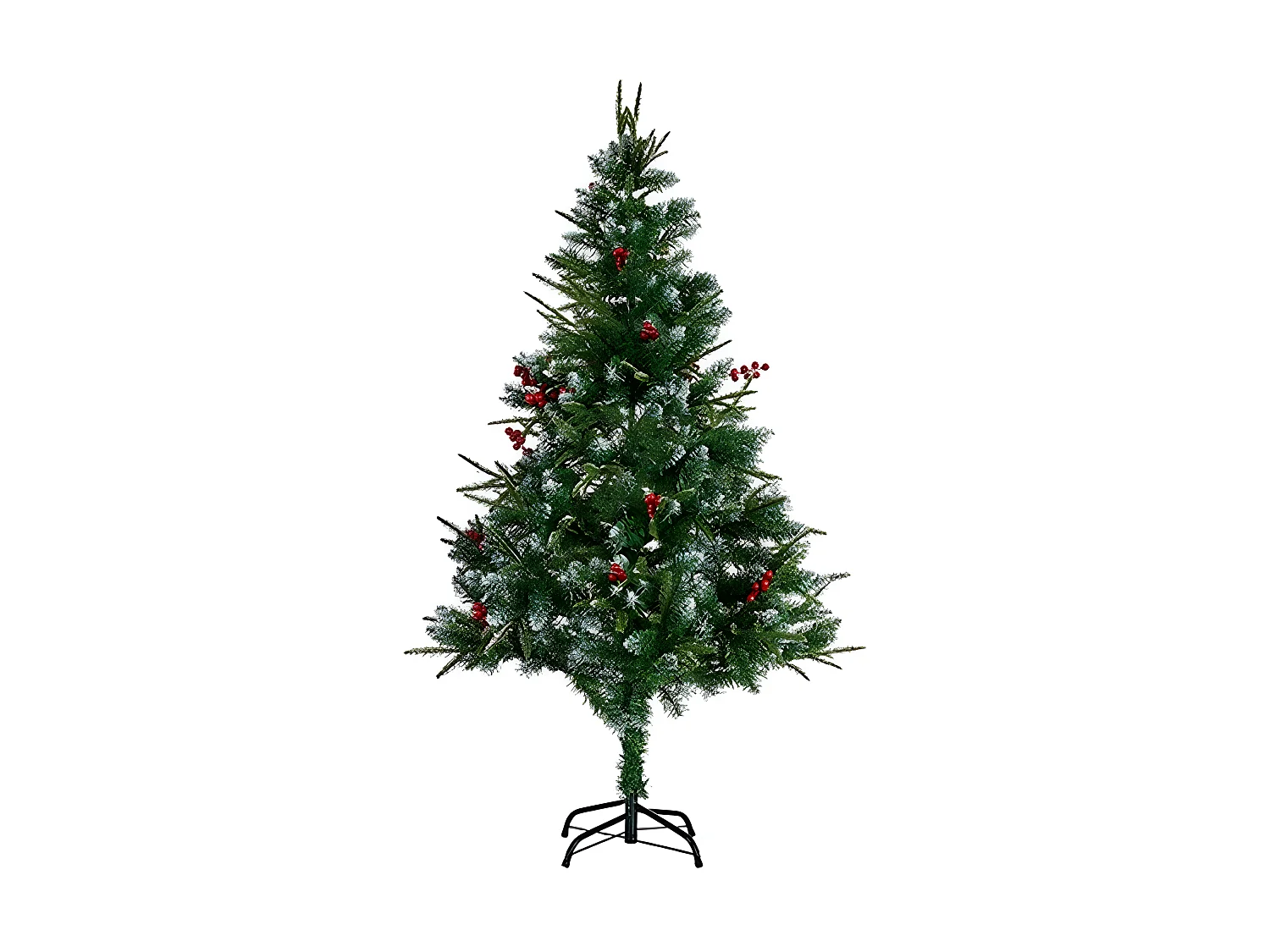 Sapin de Noël Rouge Métal Marron Vert Plastique (93 x 93 x 150 cm)