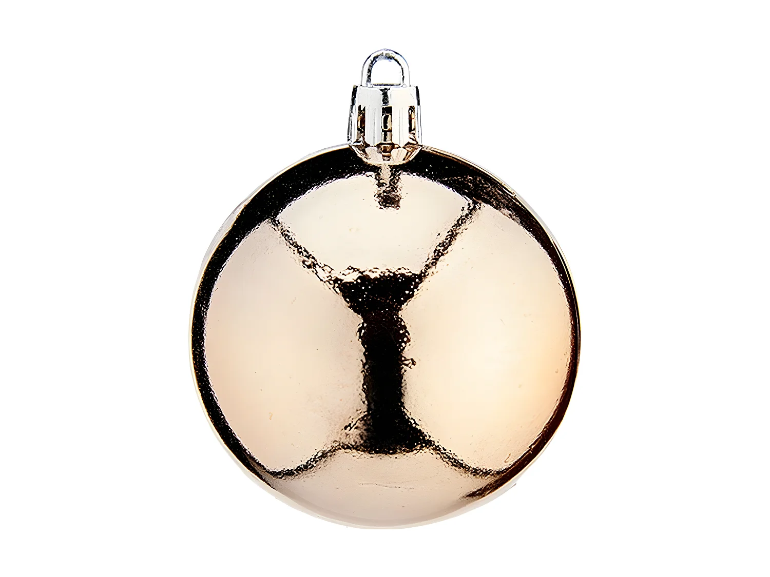 Boules de Noël Ø 6 cm PVC champagne