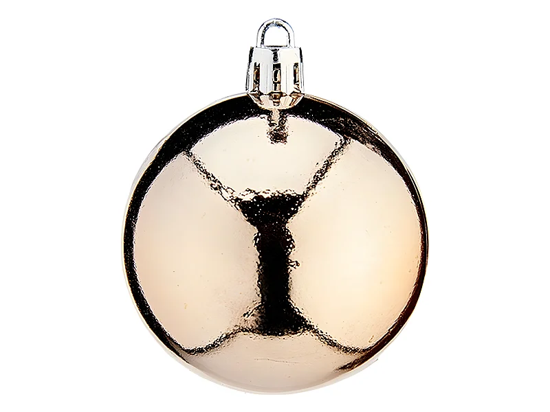 Boules de Noël Ø 6 cm PVC champagne