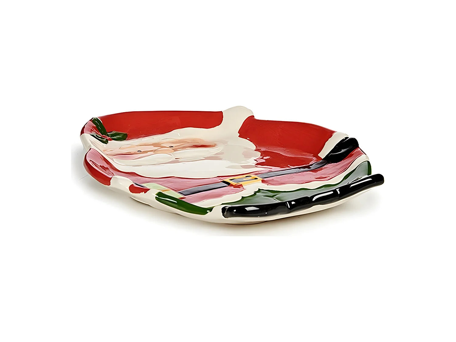 Centre de Table Père Noël Céramique Rouge (20 x 2 x 25 cm)