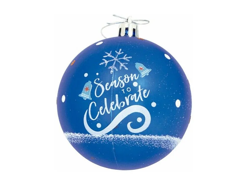 Boule de Noël Frozen Memories 6 Unités Bleu Blanc Plastique (Ø 8 cm)