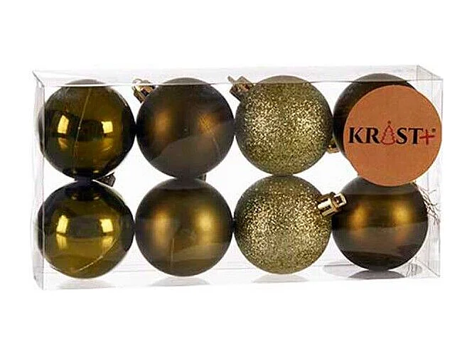 Lot de boules de Noël Vert Plastique 5 x 6 x 5 cm (12 Unités)