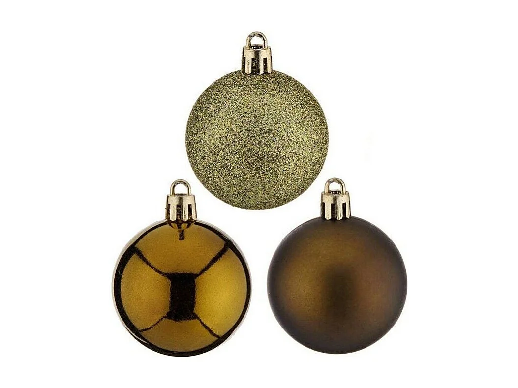 Lot de boules de Noël Vert Plastique 5 x 6 x 5 cm (12 Unités)