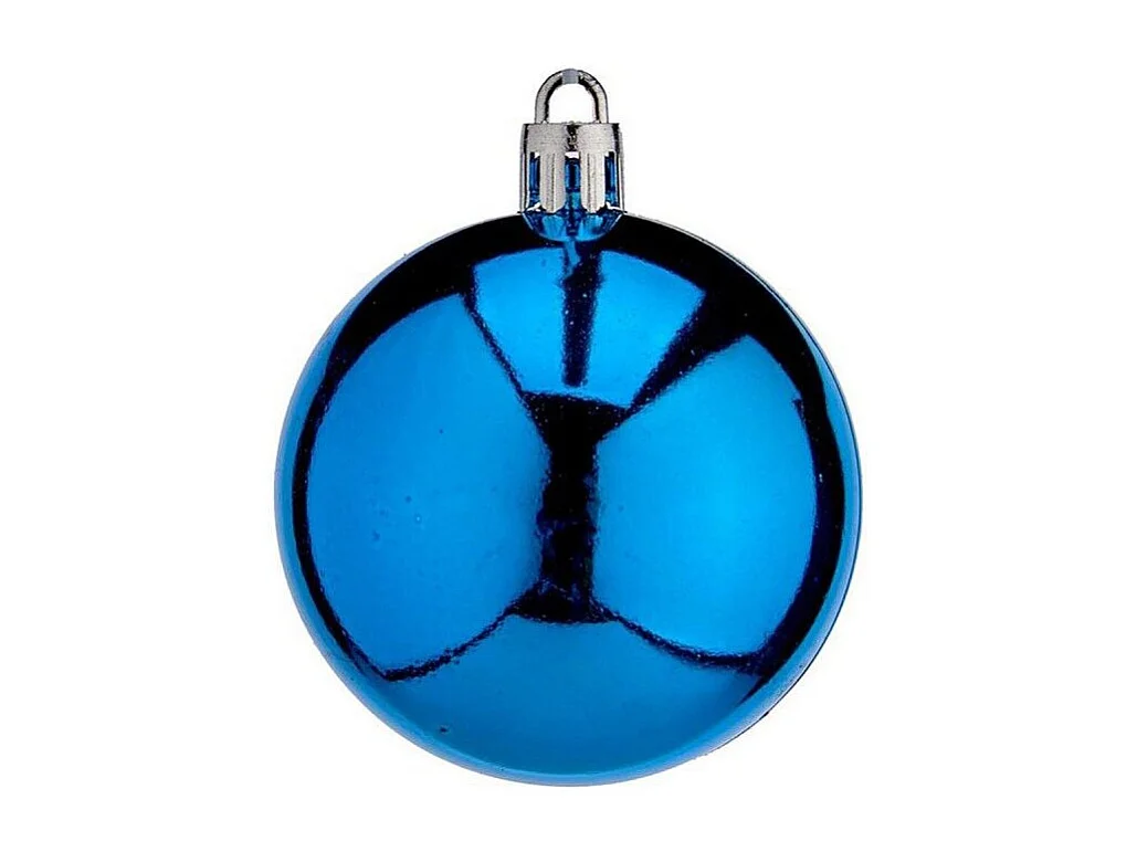 Lot de boules de Noël Bleu Plastique (12 Unités)