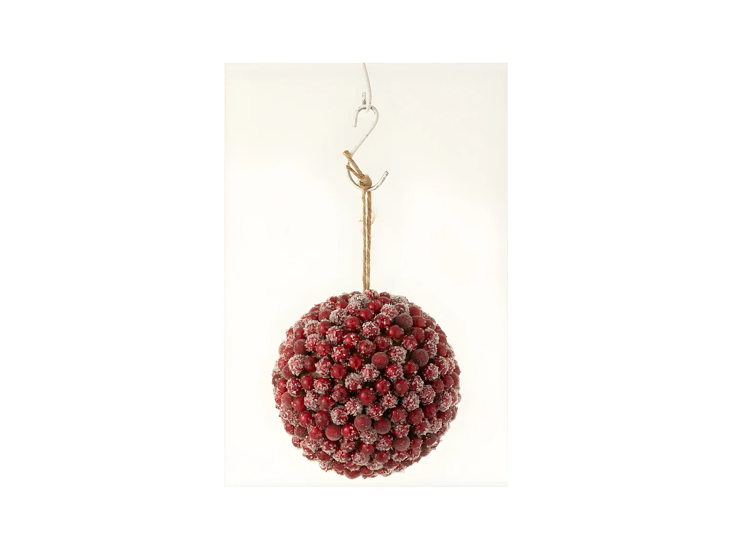 Bola de bayas de resina roja de 17x17x17 cm