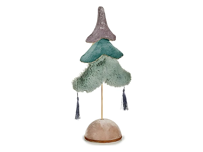 Sapin de Noël Multicouleur 12 x 43 x 22 cm Argenté Bois